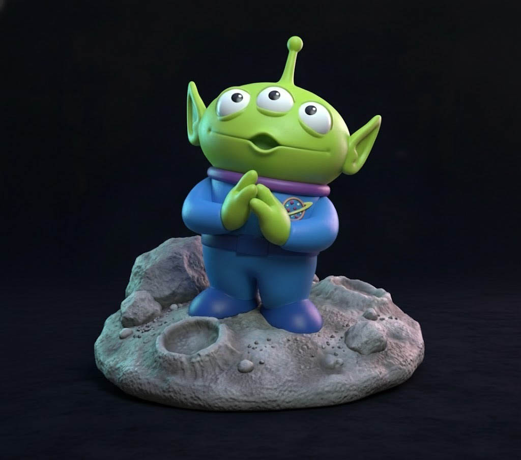 Three-Eyed Alien – STL